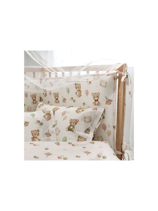 Vesta Home Baby Sheets Set Cradle Cotton Berry 3pcs 70x125cm