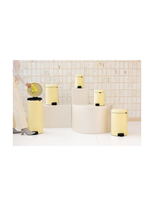Brabantia Brabantia NewIcon Pedal Waste Bin Plastic with Pedal Yellow 12lt