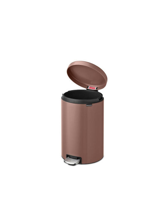 Brabantia Brabantia NewIcon Pedal Waste Bin Metallic with Pedal Brown 20L