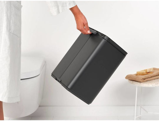Brabantia Brabantia Kleiner Kunststoff Mülleimer Grau 12lt