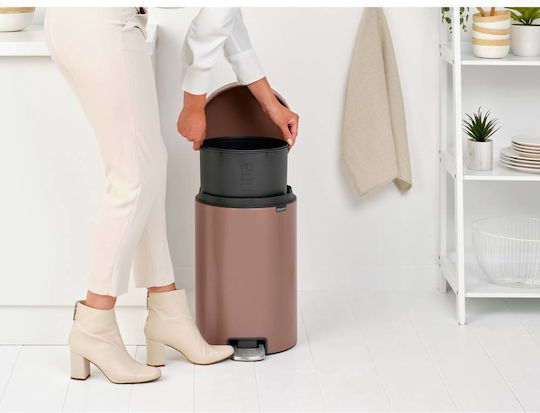 Brabantia Coș De Gunoi NewIcon Cu Pedală Metalic Maro 20lt