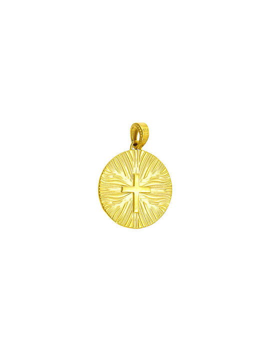 Byzantine Gold 14k Double-Sided Embossed Charm