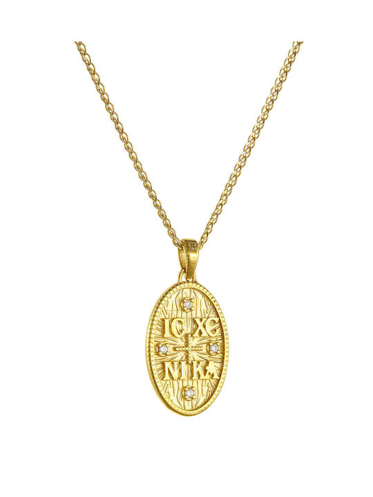 14k Gold Oval Constantinato Charm