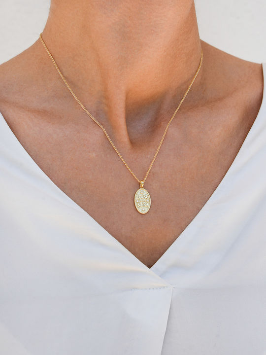 14k Gold Oval Constantinato Charm