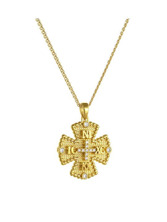 Kritsimis Pendant Kids Talisman Double Sided Constantine from Gold 14K 52RK5765-P