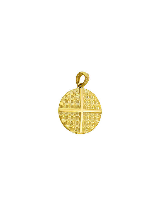 Kritsimis Pendant Kids Talisman Double Sided Constantine from Gold 14K 52RK5569-2765