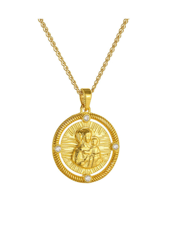 Kritsimis Pendant Kids Talisman Double Sided Constantine from Gold 14K 52RK6318-2849