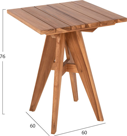 Τραπέζι LEO 60x60x75 Μασιφ ξυλο τεακ Τραπέζι LEO 60x60x75 Μασιφ ξυλο τεακ