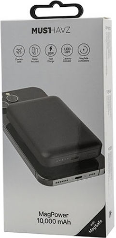 Musthavz MHPWRMP10A4BLK MagSafe Power Bank 10000mAh Μαύρο