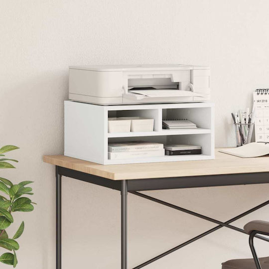 Printer Table Stand White 49 x 40 x 22.5 cm from Treated Wood