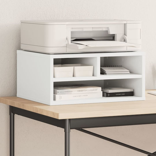 Printer Table Stand White 49 x 40 x 22.5 cm from Treated Wood