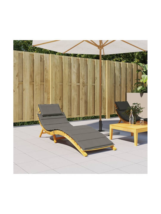 vidaXL Sun Lounger Cushion Dark Grey 58x186cm.