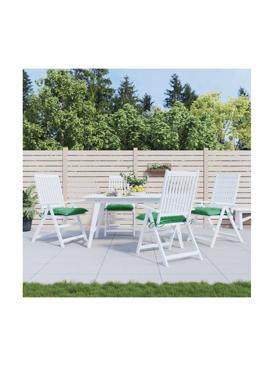 vidaXL Waterproof Garden Chair Cushion Green 4 Pieces 50x50cm