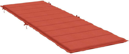 vidaXL Μαξιλάρι Ξαπλώστρας με Πλάτη Κόκκινο 58x186εκ.