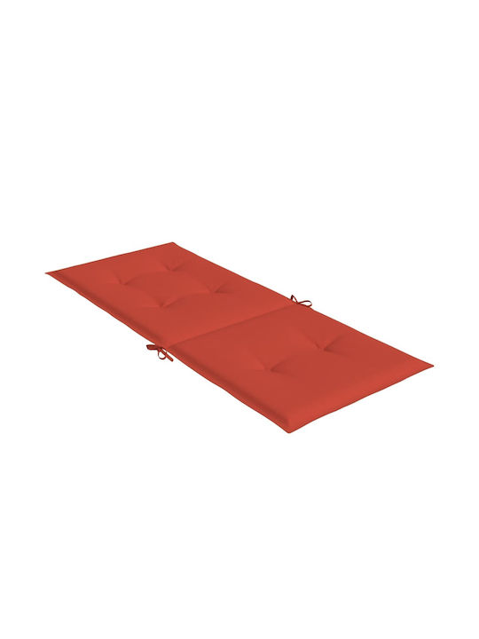 vidaXL Garden Chair Cushions with Backrest Red 4 Pieces 50x120cm