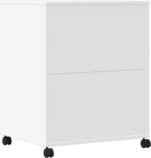 Βάση Εκτυπωτή με Ρόδες Λευκή 60 x 48 x 74 εκ. (840632)