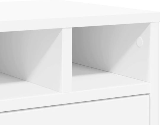 Printer Stand White 40x32x22.5 cm from Treated Wood