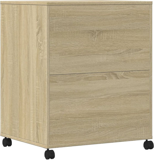 Stand with Casters Printer stand with wheels Sonoma Oak 60x48x74 cm - 840634 - Brown 840634