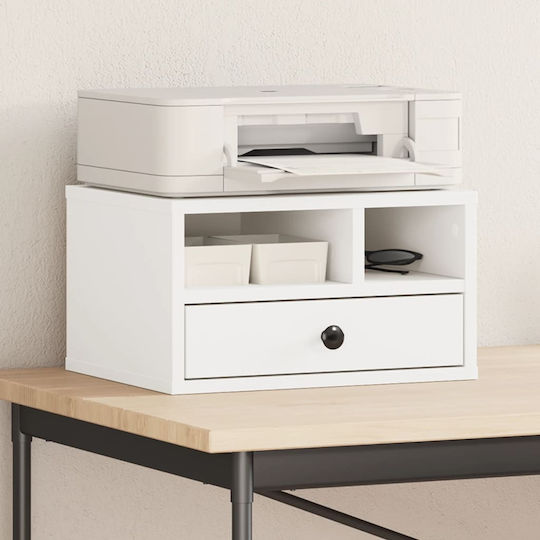 Printer Stand White 40x32x22.5 cm from Treated Wood