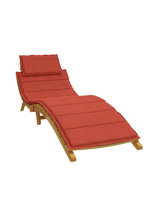 vidaXL Gartenstuhlkissen Mit Rückenlehne Rotes 58x186cm