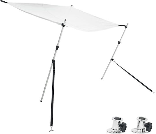 vidaXL Tenta Barca Aluminiu M174xL205xH115cm Alb Culoare