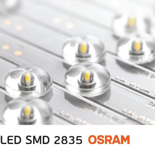 VK Lighting Παραλληλόγραμμο Χωνευτό LED Panel 40W με Θερμό Λευκό Φως 3000K 119.5x29.5εκ.