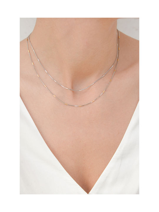 Kritsimis Seek Necklace from White Gold 14K