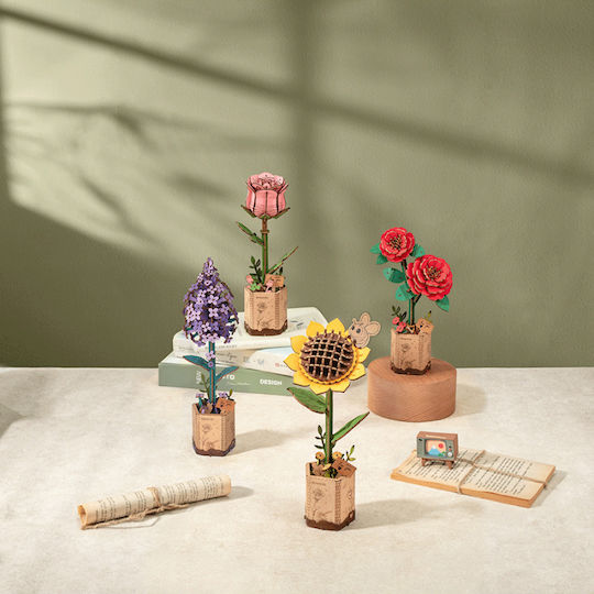 Rowood Παιχνίδι Κατασκευών Ξύλινo Pink Carnation για Παιδιά 8+ Ετών
