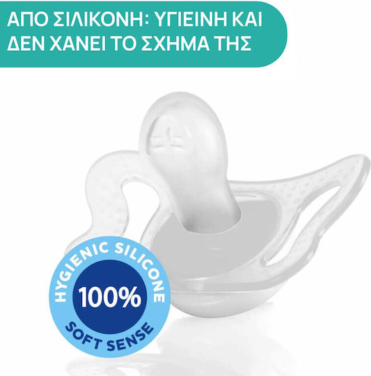 Chicco Physioforma Micro Πιπίλες Σιλικόνης Γκρι/Πράσινο για 0-2 μηνών 2τμχ