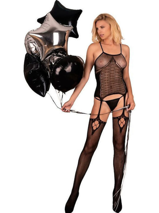 Livia Corsetti Amrin Bodystocking Ολόσωμο Καλσόν Μαύρο