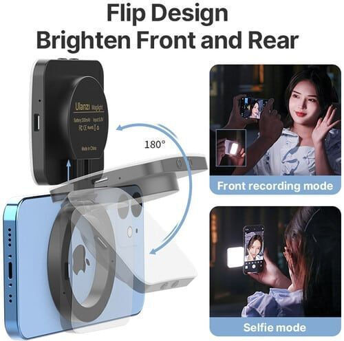 Ulanzi Lt010 Smartphone Magsafe Selfie Flip Light Selfie Flash σε Λευκό χρώμα