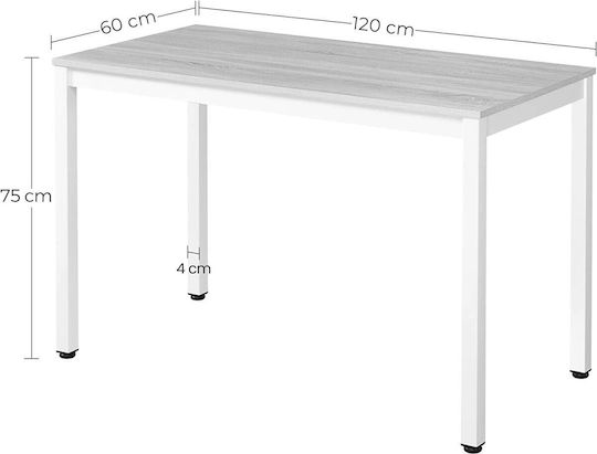 Dining Room Rustic Brown and Black Table 120x60x75cm