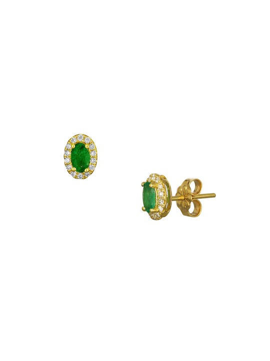 Earrings made of Gold 18K with Diamond