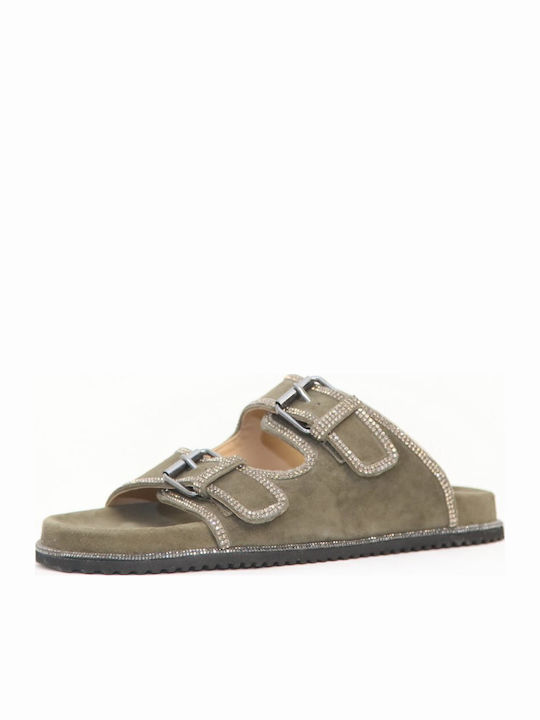 Sandale Casual Damă de Piele Anatomici Verzi