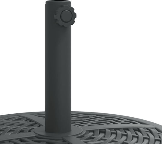 vidaXL Umbrella Stand made of Plastic Silver 38x38cm