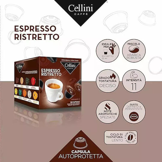 Cellini Capsule Espresso Compatibile cu Mașina Dolce Gusto 30capace