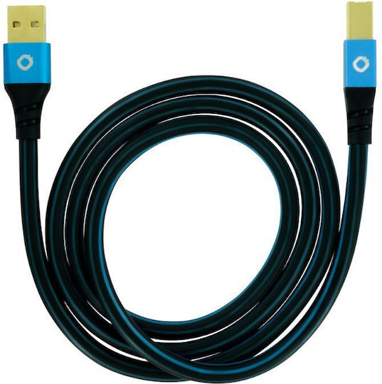 Oehlbach 1m USB 2.0 Cable A-Male to B-Male Blue (23901)