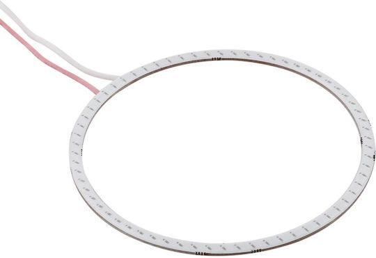 Στεφάνι Angel Eye Φαναριού Αυτοκινήτου 12-24V 90mm Ροζ Χρώμα
