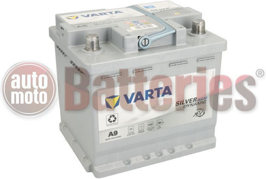 Varta Car Start/Stop Battery A9 Silver Dynamic AGM with 50Ah Capacity and 540A CCA