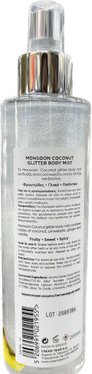 Beauty Line Glitter Monsoon Coconut Körpernebel 200ml