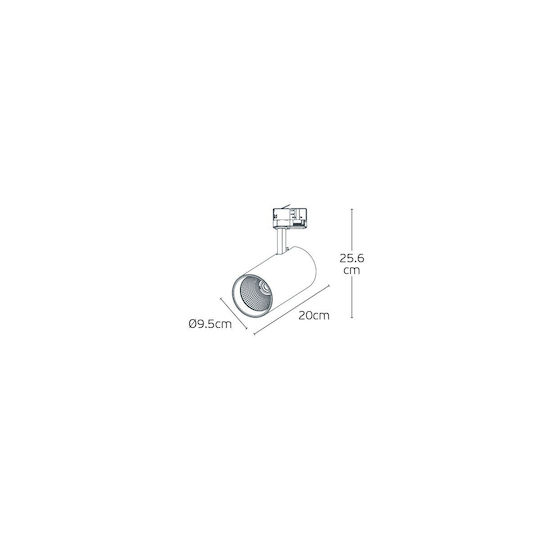 VK Lighting LED Γραμμικό Φωτιστικό Οροφής 40W Φυσικό Λευκό IP20 με Ρυθμιζόμενη Ένταση