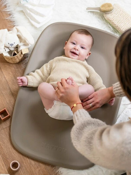 Nattou Soft Changing Pad made of Plastic Taupe 50x70cm