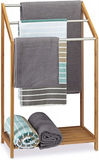 Relaxdays Raft de haine de Baie Triplu ​31x31cm Argintiu
