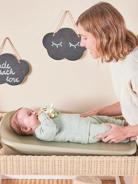 Nattou Soft Changing Pad made of Plastic Green 50x70cm