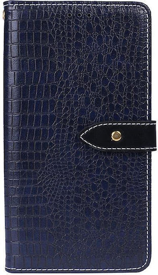 Idewei Crocodile Texture Horizontal Book Leather Blue (Galaxy J5)