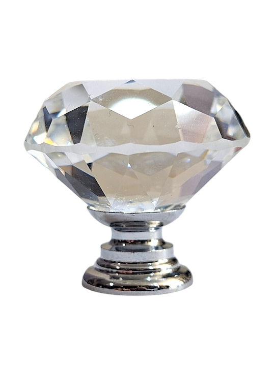 ACM Ръкохватка Мебел от Zamak & Crystal в Сребрист Цвят 11853