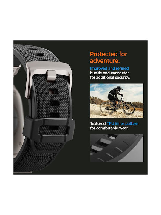 Spigen Durapro Armor Armband Silikon Schwarz (Apple Watch 4/5/6/7/8/9/SE/Ultra, Spigen)