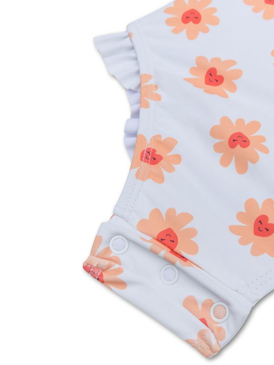 Swim Essentials Costum de baie pentru copii Costum întreg cu mânecă lungă Alb