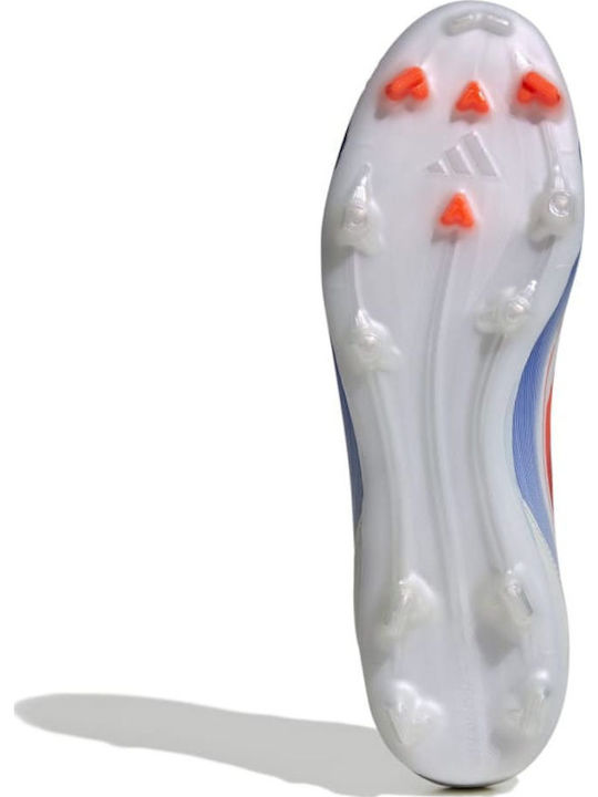 adidas F50 League Football Shoes with Cleats Cloud White / Solar Red / Lucid Blue