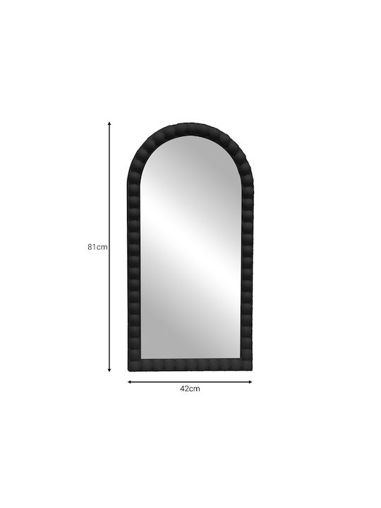 Pakketo Pavloval Wall Mirror with Black Plastic Frame 81x42cm 1pcs